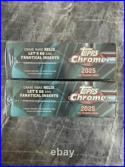 2025 Topps Chrome NFL Football Sealed Mega Box Lot Of 2 Brand New In Hand