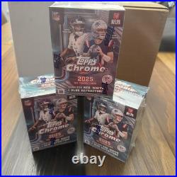 2025 Topps Chrome NFL Football Value Blaster Box Factory Sealed LOT OF 3 BOX