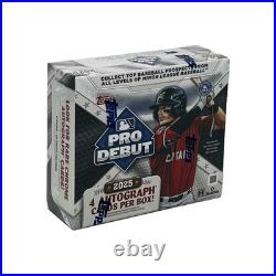 2025 Topps Pro Debut Baseball Hobby Box Sealed 4 Autos Per Box NSIB