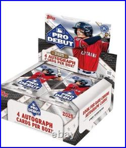 2025 Topps Pro Debut Baseball Hobby Box Sealed 4 Autos Per Box NSIB