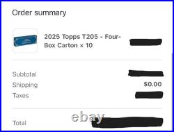 2025 Topps T205 Four-Box Carton New Sealed (32 Parallels/1 AUTO) Presale