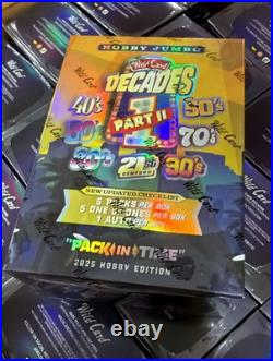 2025 Wild Card Decades Jumbo Hobby Box (1 AUTO) Factory Sealed All cards 1/1