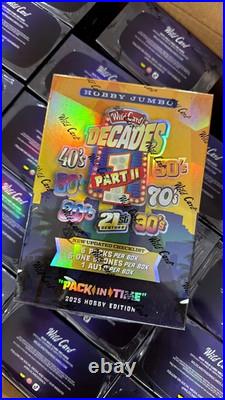 2025 Wild Card Decades Jumbo Hobby Box (1 AUTO) Factory Sealed All cards 1/1
