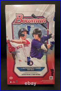 2026 Bowman Baseball Hobby Box Sealed 1 Auto