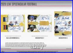 2026 Leaf Spectacular Football NFL Factory Sealed Hobby Box