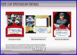 2026 Leaf Spectacular Football NFL Factory Sealed Hobby Box