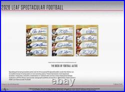2026 Leaf Spectacular Football NFL Factory Sealed Hobby Box