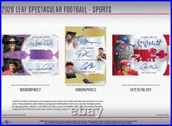 2026 Leaf Spectacular Football NFL Factory Sealed Hobby Box