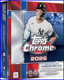 2026 TOPPS CHROME BASEBALL MEGA BOX MLB Brand New Sealed Presale SHIPS AUG. 5