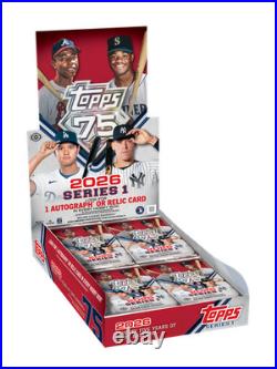 2026 TOPPS SERIES 1 BASEBALL HOBBY BOX (1 AUTO or RELIC) MLB Brand New QTY