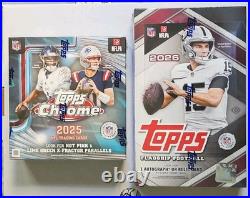 2026 Topps Flagship Football HOBBY &'25 Topps Chrome Mega Boxes, Factory Sealed