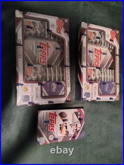 2026 Topps Flagship NFL Football Hobby Box plus 2 super boxes new factory sealed