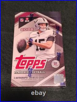 2026 Topps Flagship NFL Football Hobby Box plus 2 super boxes new factory sealed