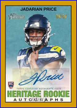 2026 Topps Heritage Football Hobby Box New Factory Sealed Autos Relics