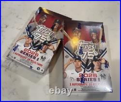 2026 Topps Series 1 Baseball Factory Sealed Hobby Box 75th Anniversary In Hand