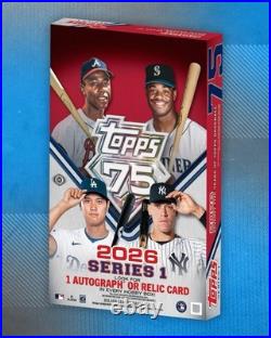 2026 Topps Series 1 Baseball Factory Sealed Hobby Box PRESALE 75th Anniversary