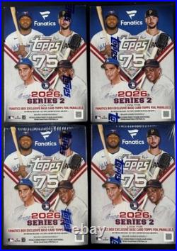 2026 Topps Series 2 Baseball Fanatics Exclusive Value Box 4-Box Lot Sealed