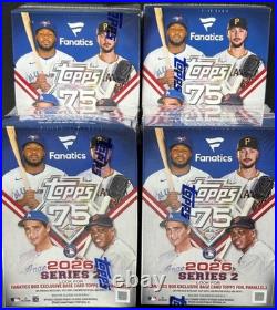 2026 Topps Series 2 Baseball Fanatics Exclusive Value Box 4-Box Lot Sealed