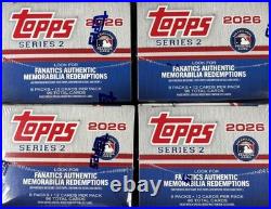 2026 Topps Series 2 Baseball Fanatics Exclusive Value Box 4-Box Lot Sealed
