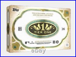 2026 Topps Tier One Baseball Hobby Box (2 Autos/1 Relic) Brand New Sealed Qty