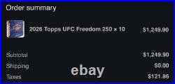 2026 Topps UFC Freedom 250 Hobby box PRESALE