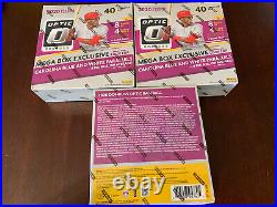 (3) 2020 Panini Donruss Optic Mega Boxes Baseball Factory Seal Jasson Dominguez