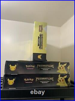 3 Pokemon TCG Celebrations Premium Playmat Collection Pikachu Promo Cards Sealed