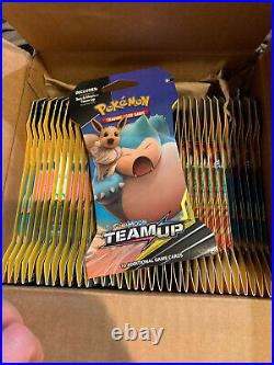 36 Sealed Sleeved Team Up Pokemon Booster Card Packs GX Tag Team Pikachu Box