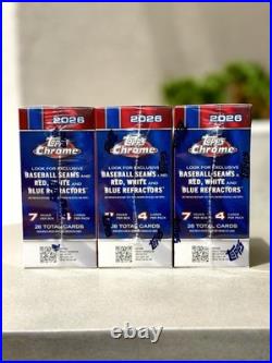 3x 2026 Topps Chrome Baseball Value Blaster Box Brand New Factory Sealed Lot