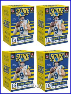 4 New 2022 Panini Score NFL Football Sports Cards Sealed Blaster Box Bundle