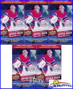 (5) 2015/16 UD Series 1 Hockey Factory Sealed 12 Pack Retail Boxes-10 Young Guns