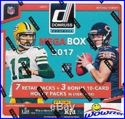 (5) 2017 Donruss Football EXCLUSIVE Factory Sealed MEGA Box with15 HOBBY PACKS