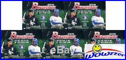 (5) 2019 Bowman Baseball EXCLUSIVE Factory Sealed Blaster Box-360 Cards! On Fire