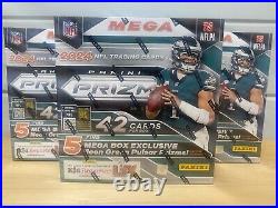 (5) Panini Prizm 2024 NFL Mega Box Factory Sealed