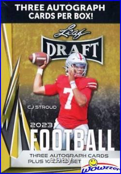 (6) 2023 Leaf Draft Football GOLD EXCLUSIVE Factory Sealed Blaster Box-18 AUTOS