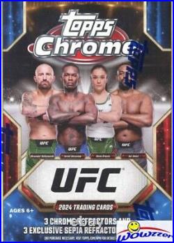 (6) 2024 Topps Chrome UFC EXCLUSIVE Factory Sealed Blaster Box-SEPIA REFRACTORS