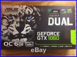 ASUS GeForce GTX 1060 DUAL-GTX1060-O6G Video Card, Brand New Sealed Box