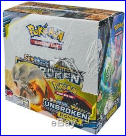 AUTHENTIC SM Unbroken Bonds Set SEALED Booster Box (36 Packs of Pokemon Cards)