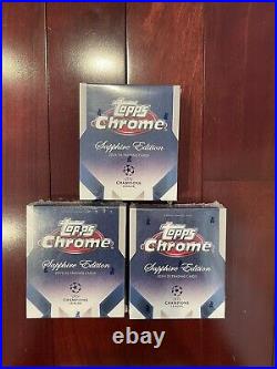 Brand New 2019-20 Topps Chrome Sapphire Edition UEFA Soccer Sealed Box In Hand