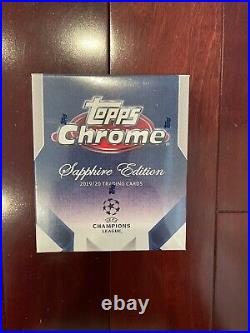 Brand New 2019-20 Topps Chrome Sapphire Edition UEFA Soccer Sealed Box In Hand