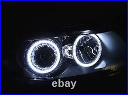 DEPO Factory Seal LED Angel Halo Headlight + Clear Corner For 09-11 BMW E90/E91
