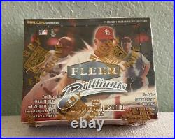 FACTORY SEALED 1999 Fleer Brilliants Baseball Hobby BOX 24 Packs BLUE 24k GOLD FACTORY SEALED 1999 Fleer Brilliants Baseball Hobby BOX 24 Packs BLUE 24k GOLD