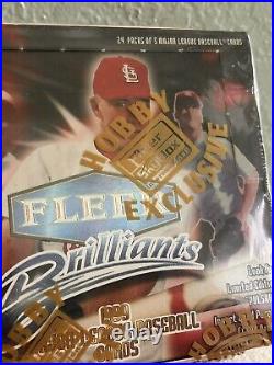 FACTORY SEALED 1999 Fleer Brilliants Baseball Hobby BOX 24 Packs BLUE 24k GOLD FACTORY SEALED 1999 Fleer Brilliants Baseball Hobby BOX 24 Packs BLUE 24k GOLD