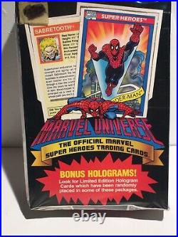 Factory Sealed 1990 Marvel Universe Series 1 Comics Impel Trading Cards Box New