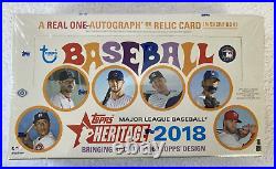 Factory Sealed 2018 Topps Heritage Baseball Hobby Box