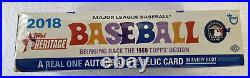 Factory Sealed 2018 Topps Heritage Baseball Hobby Box