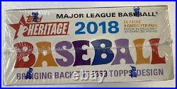 Factory Sealed 2018 Topps Heritage Baseball Hobby Box