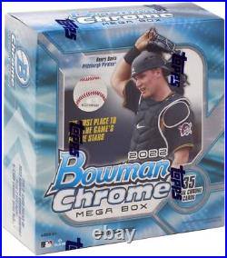 Factory Sealed Topps 2022 Bowman Chrome Baseball MLB Mega Box LOADED with Rookies
