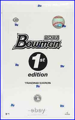 IN-HAND 2021 Bowman Baseball 1st Edition Factory Sealed Hobby Box Topps Cards