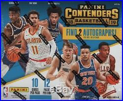IN STOCK 2018-19 Panini Contenders Basketball Factory Sealed Hobby Box 2 AUTOS